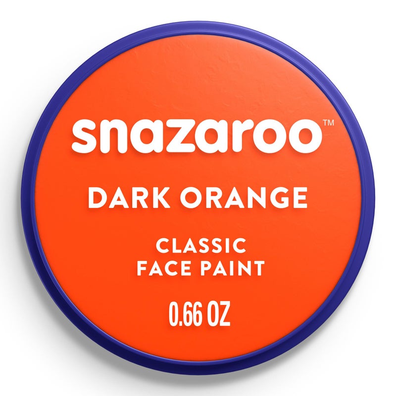 Snazaroo Classic Face and Body Paint, 18.8g (0.66-oz) Pot, Dark orange - Image 1